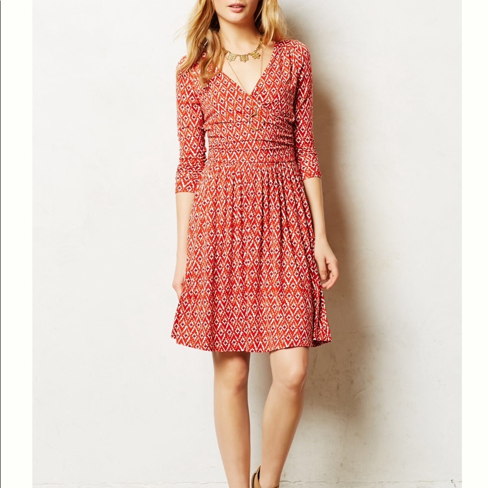 Anthropologie faux wrap dress